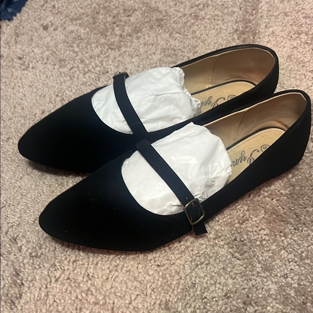 Black Women's Mary Jane Flats